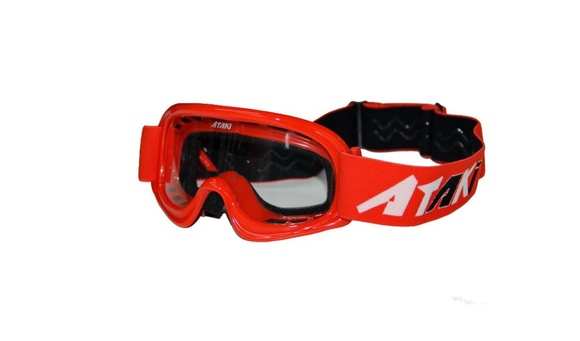 Очки для мотокросса детские ATAKI HB-115 красные глянцевые pitbikemarket.ru