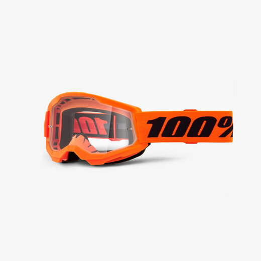 Очки подростковые 100% Strata 2 Junior Neon Orange / Clear pitbikemarket.ru