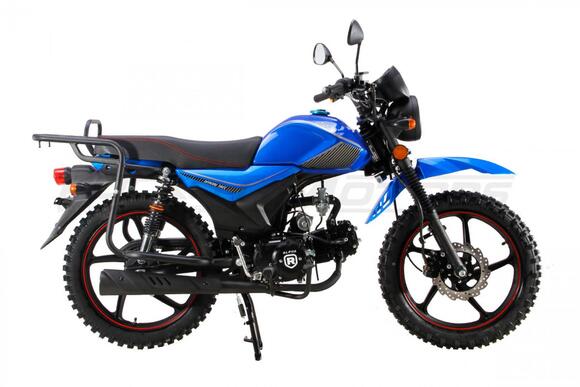 Мопед ROCKOT ALPHA OFFROAD M-11 LUX+ (LED) (синий глянцевый) pitbikemarket.ru