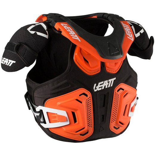 Защита тела+защита шеи LEATT Fusion Vest Junior 2.0 оранжевая  S/M (юниорская) pitbikemarket.ru